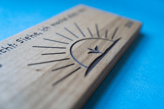 Jahreslosung 2026 Holztafel aus Eiche