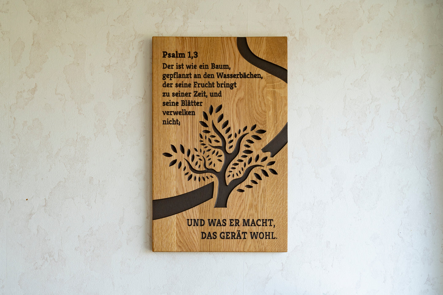 Holzschild Psalm 1