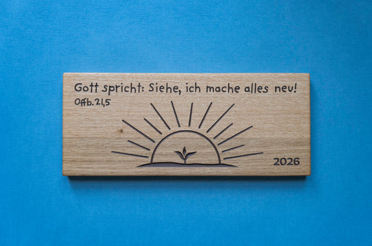 Jahreslosung 2026 Holztafel aus Eiche